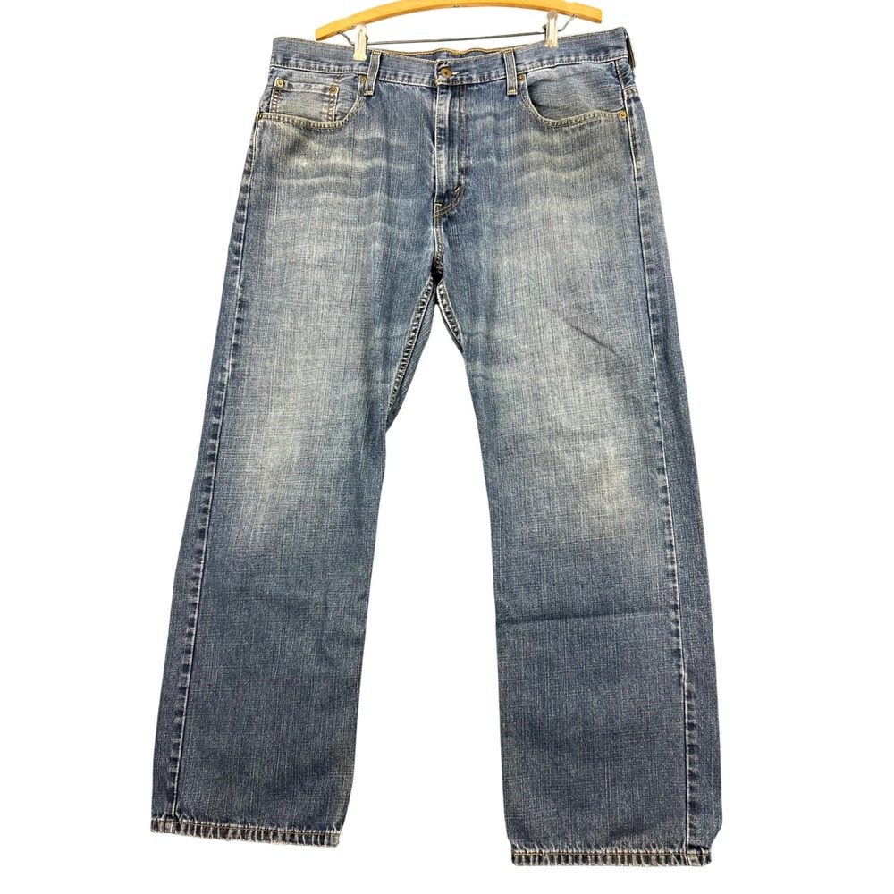 Levis 569 Loose Straight Jeans Mens 38x32 Blue Denim Waterless Good